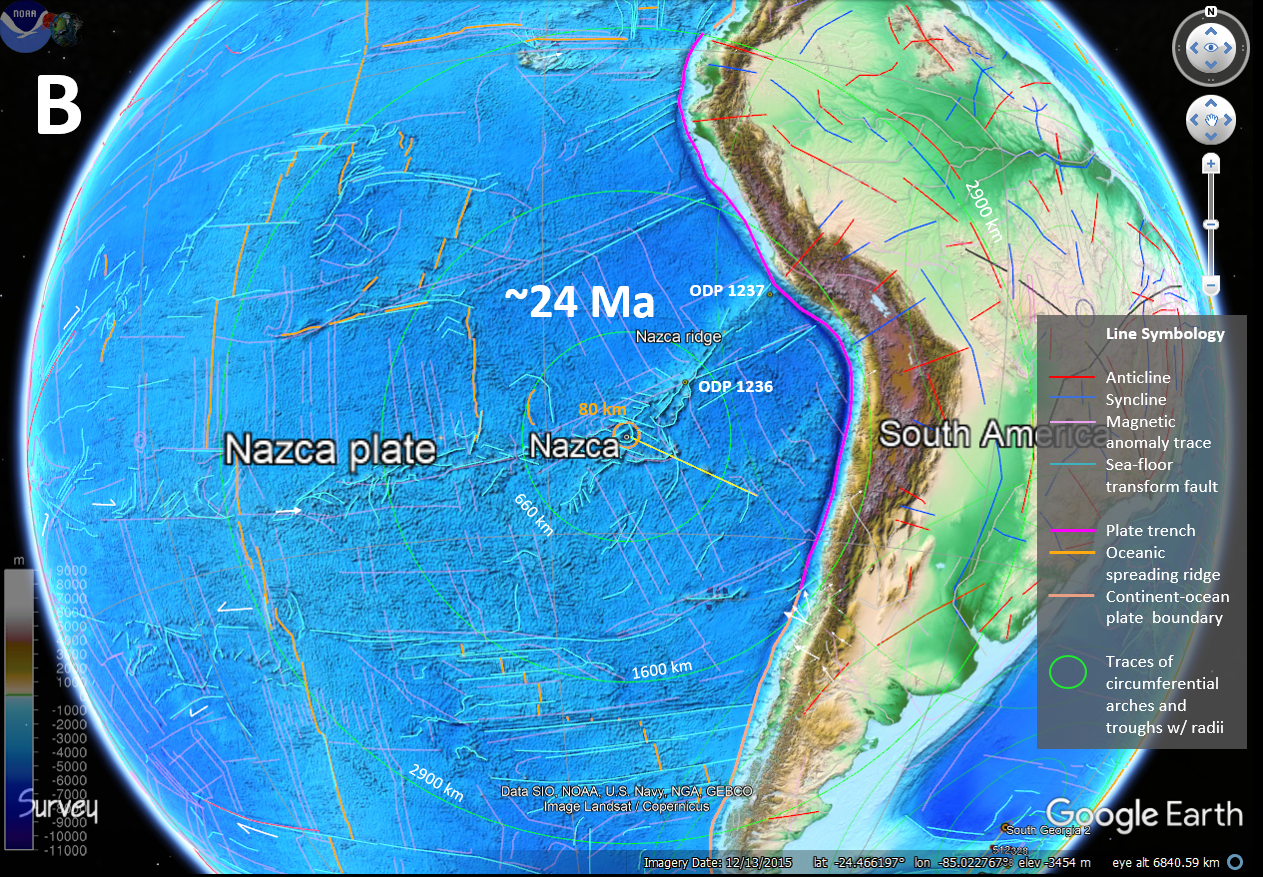 Nazca topography and bathymetry