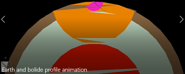 Profile animation of an impact